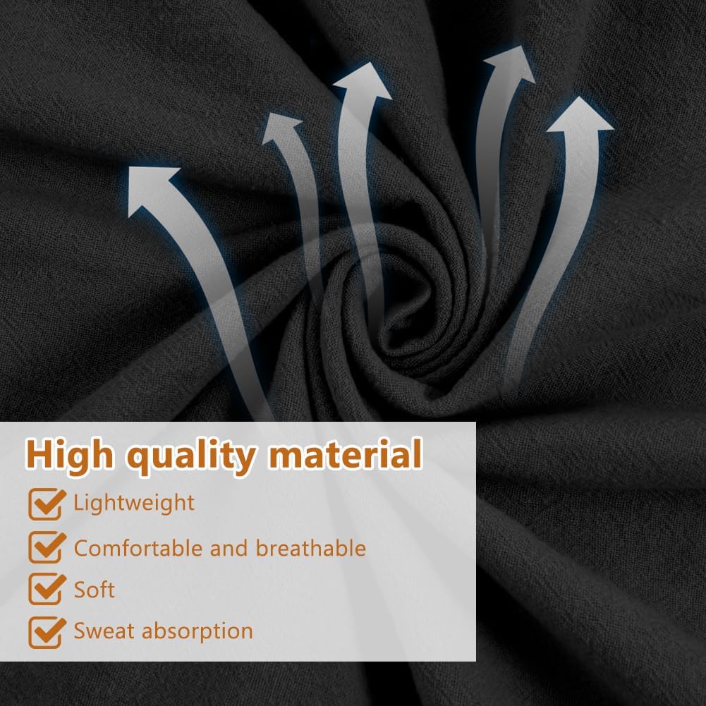 Detalle 2 de BSBUY middeleeuws overhemd 2XL, 100% katoen, lange mouwen