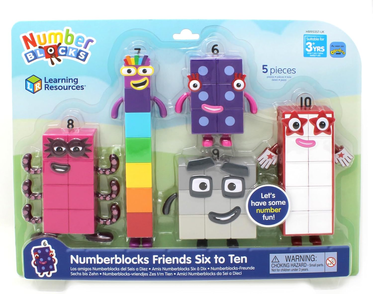 Detalle de Learning Resources Numberblocks Friends Six to Ten Collectible Figures with Posable Arms