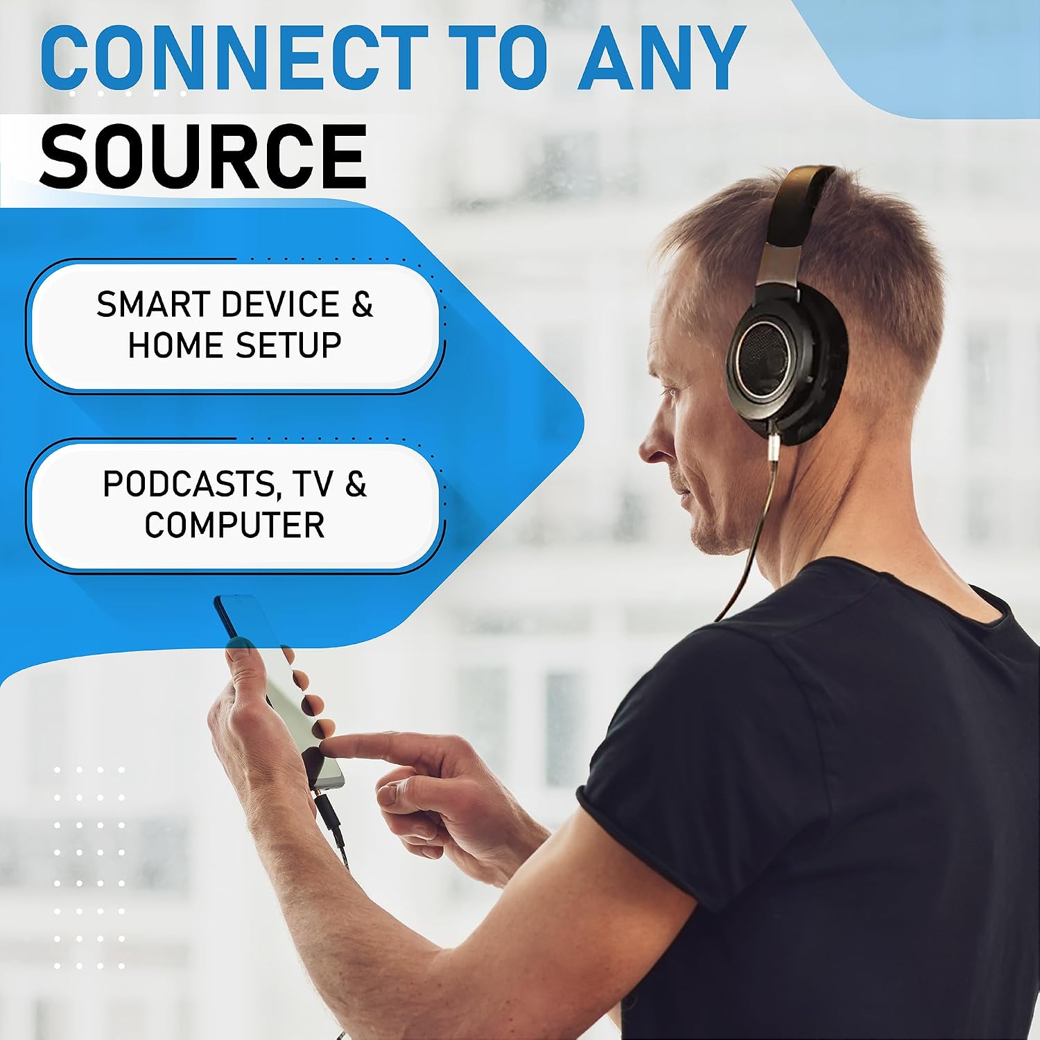 Thumbnail 6 de PHILIPS SHP9600/00 Open-Back Over-Ear Headphones with 50 mm Drivers