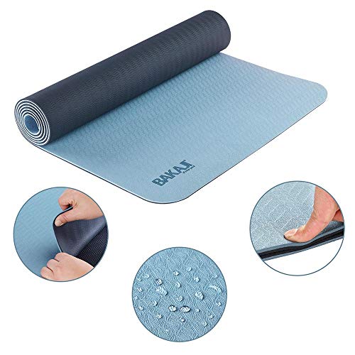 Thumbnail 2 de BAKAJI Tappetino Yoga in TPE Ecologico Doppia Superficie, 180 x 61 cm, 6 mm, Custodia Inclusa