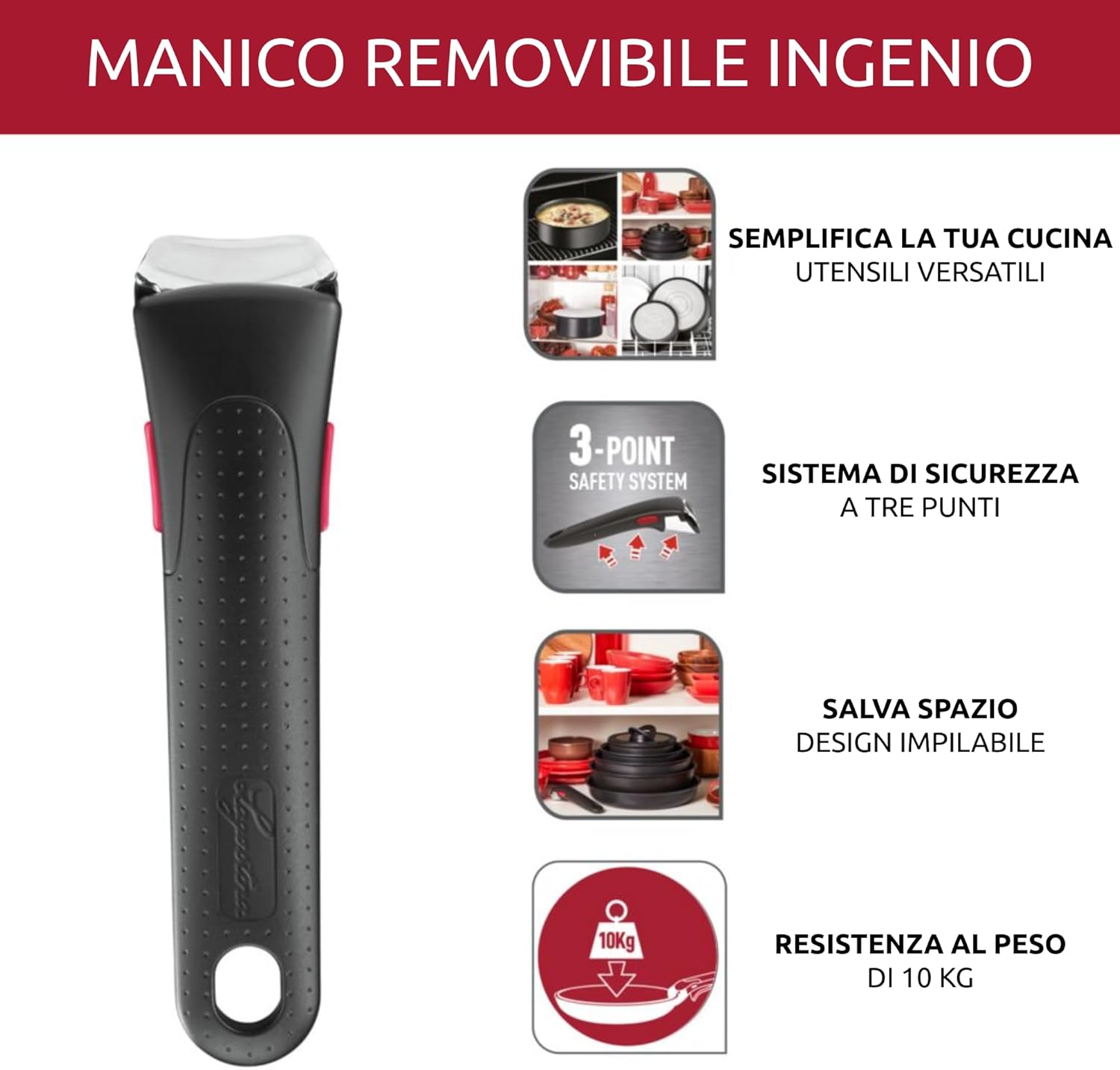 Thumbnail 4 de Lagostina Ingenio Manico Rimovibile 10 kg