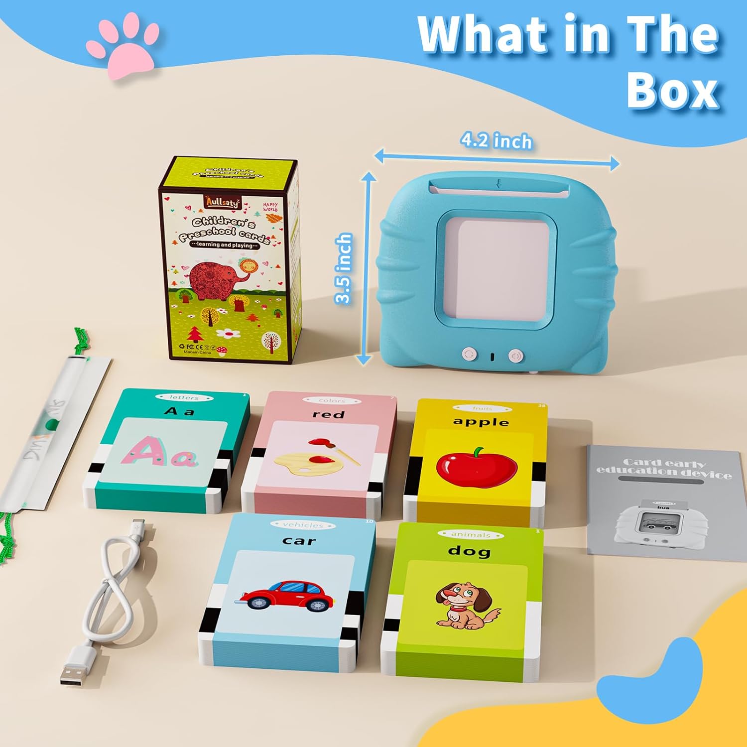 Thumbnail 6 de Aullsaty Toddler Talking Flash Cards 248