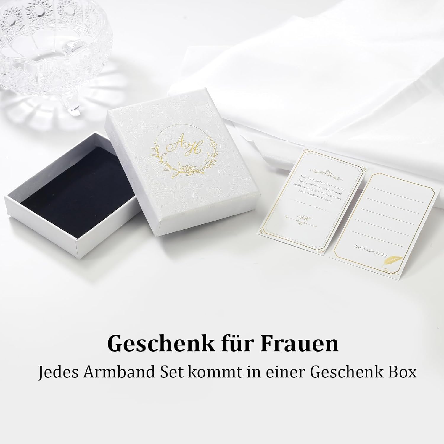 Thumbnail 6 de Ahokei Armband-Set für Damen aus Titan-Stahl / Edelstahl vergoldet, 2-teilig – gold & silberfarben, verstellbar