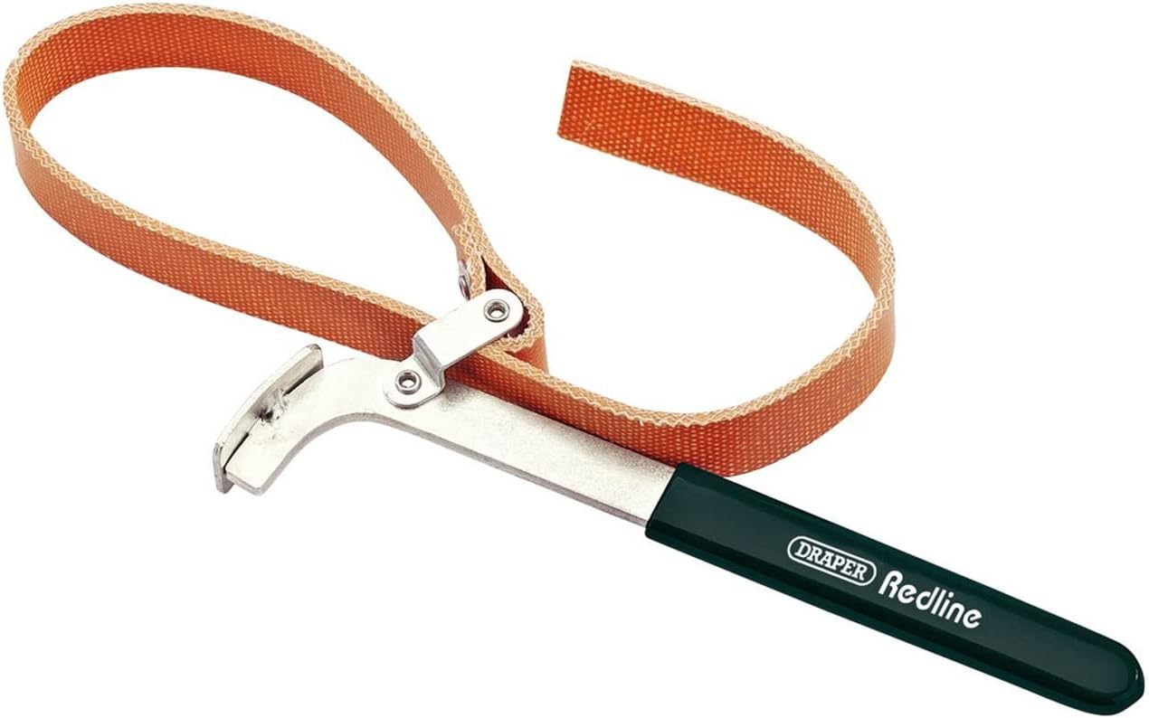 Detalle de Draper Redline 68813 oljefilterremnyckel, 100 mm med förstärkt gummirem