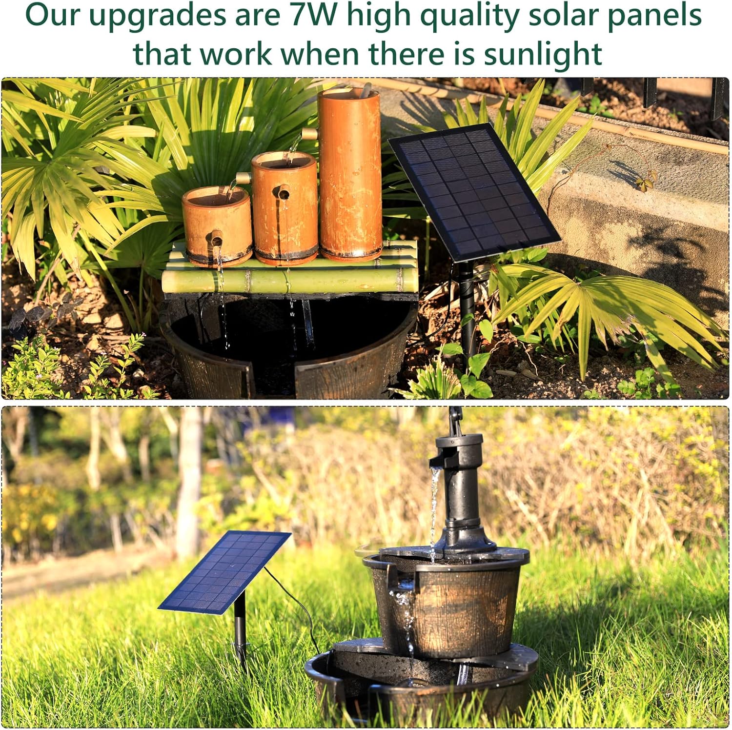 Thumbnail 6 de AMZtime DIY Solar Fountain Pump (7W) with 16 Nozzles and 5ft Water Pipe