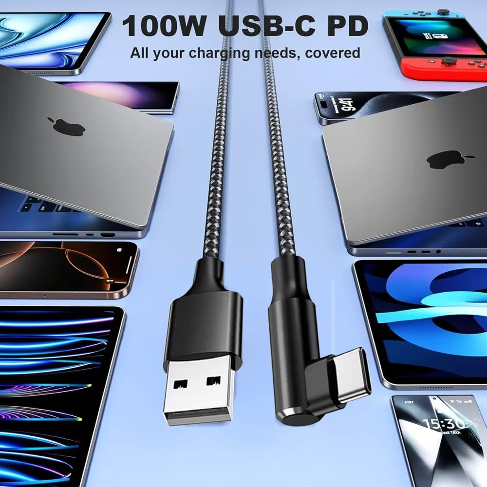 Thumbnail 5 de ECQUANQIU USB C Charger Cable (3 Pack / 3ft): USB-A to USB-C Nylon Braided, Reliable Daily Cables