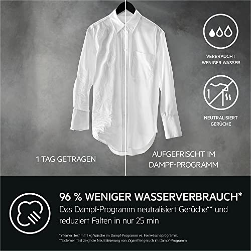 Detalle de AEG Serie 7000 Waschtrockner LWR7AMZ48WD – 8 kg Waschen, 5 kg Trocknen