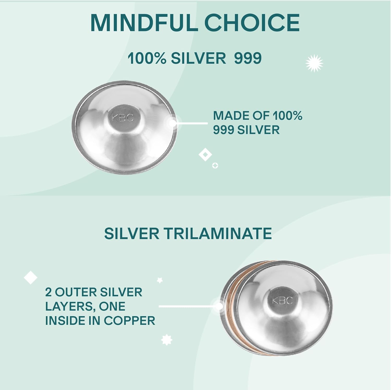 Thumbnail 5 de Koala Babycare Silver Nipple Shields (Tri-Laminate Silver) – Reusable Medical Device Nursing Breast Shields