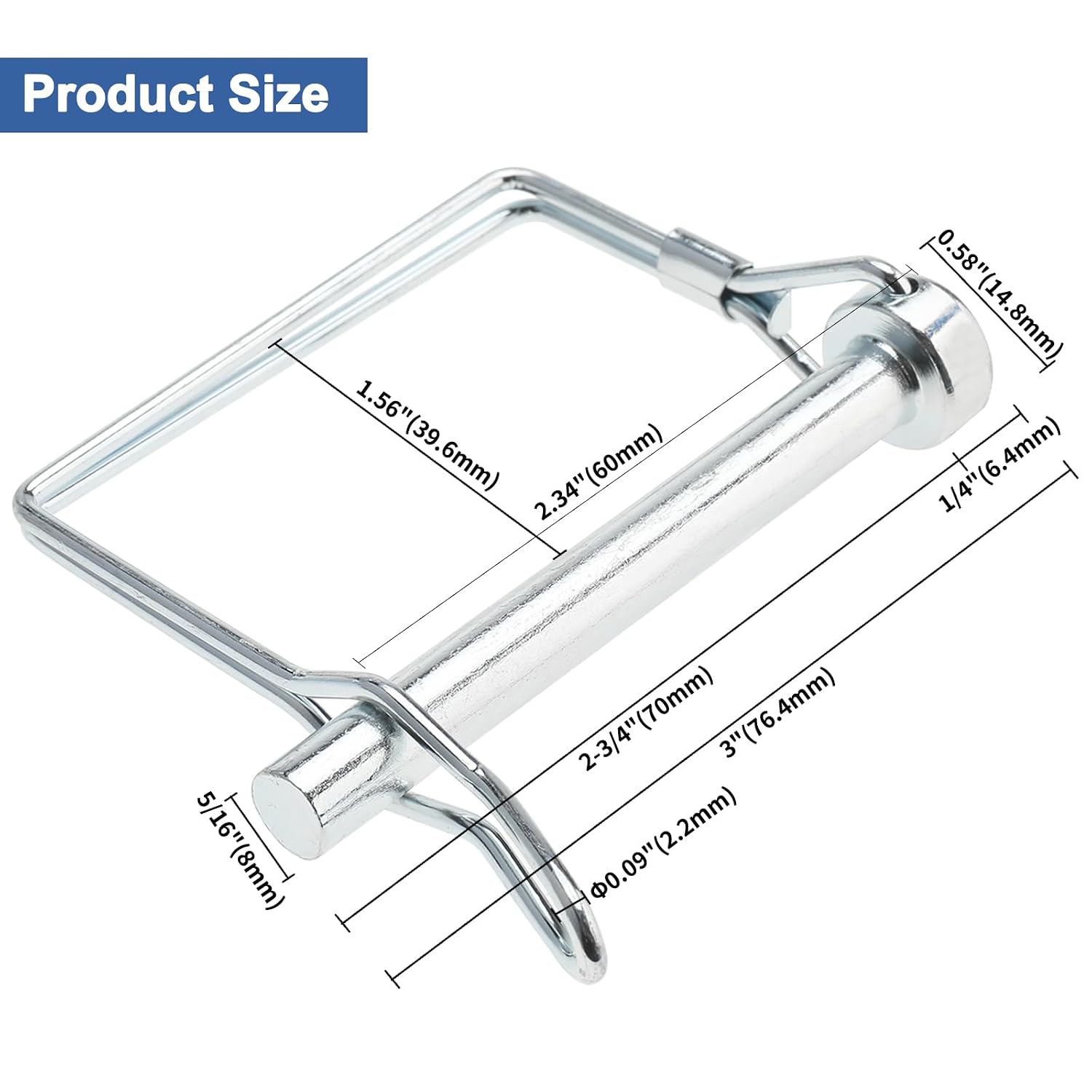 Detalle 2 de Roauend trailer lock pin, 5/16 inch