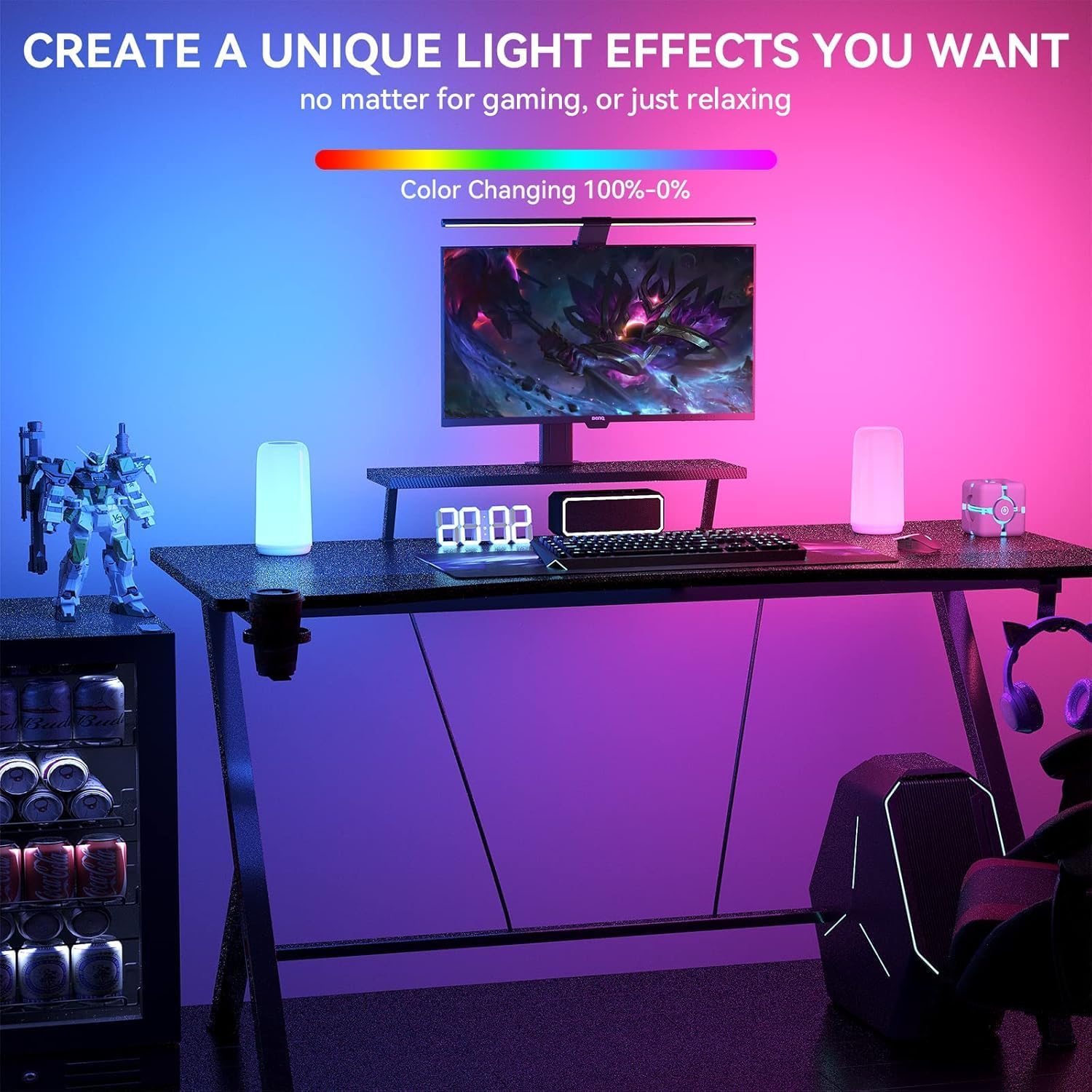 Thumbnail 6 de ROOTRO T16 Touch LED Table Lamp with RGB Colors and Three Brightness Levels