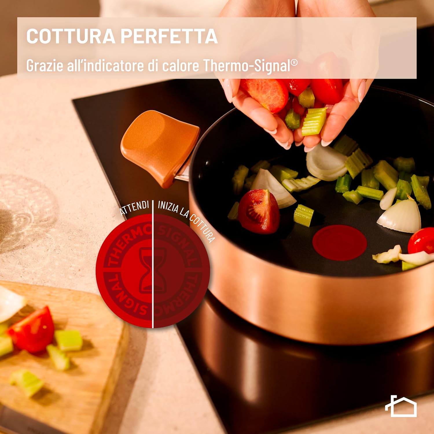 Thumbnail 3 de Lagostina Rosé padella antiaderente Ø 26 cm Titanium con Thermo-Signal e manico rivettato, compatibile con induzione