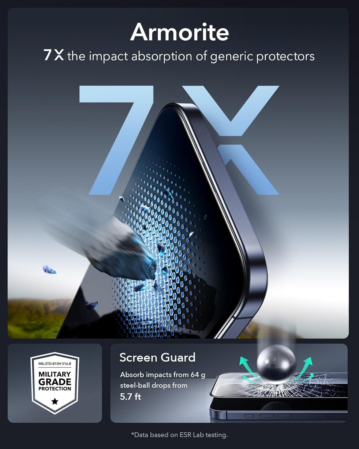 Thumbnail 4 de ESR Armorite Tempered Glass for iPhone 17 Pro Max 3-pack