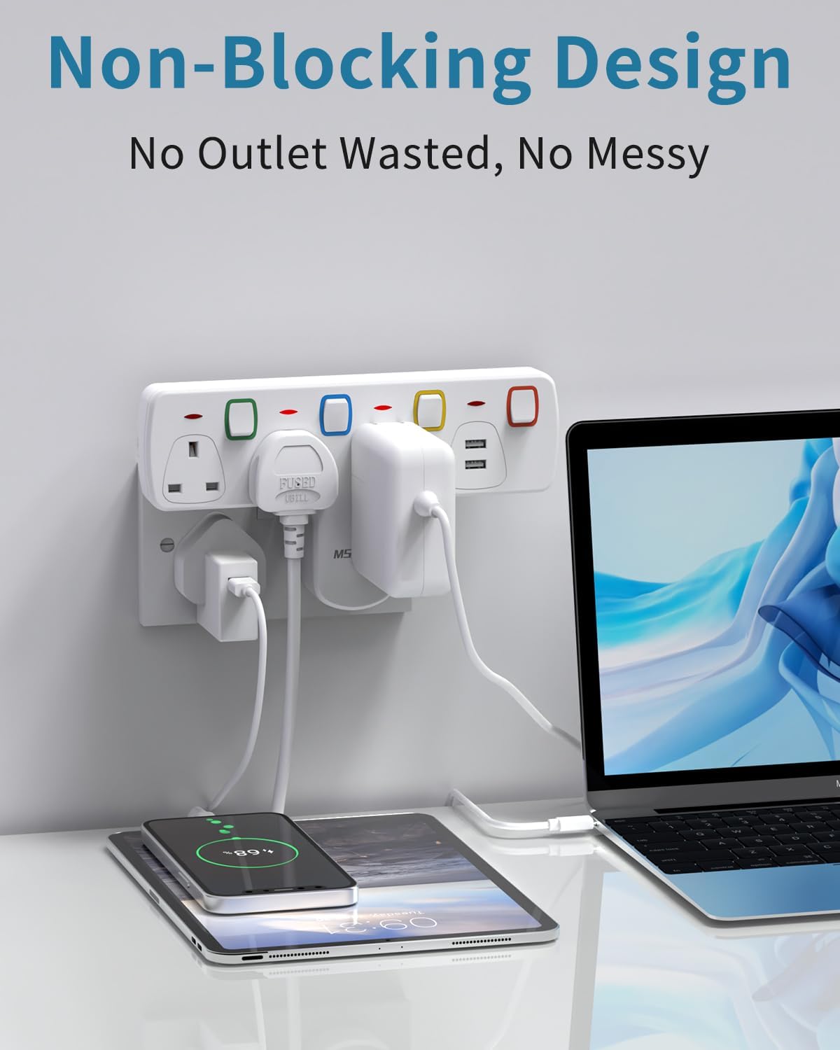 Thumbnail 1 de Mscien Plug Extension with USB 3250W