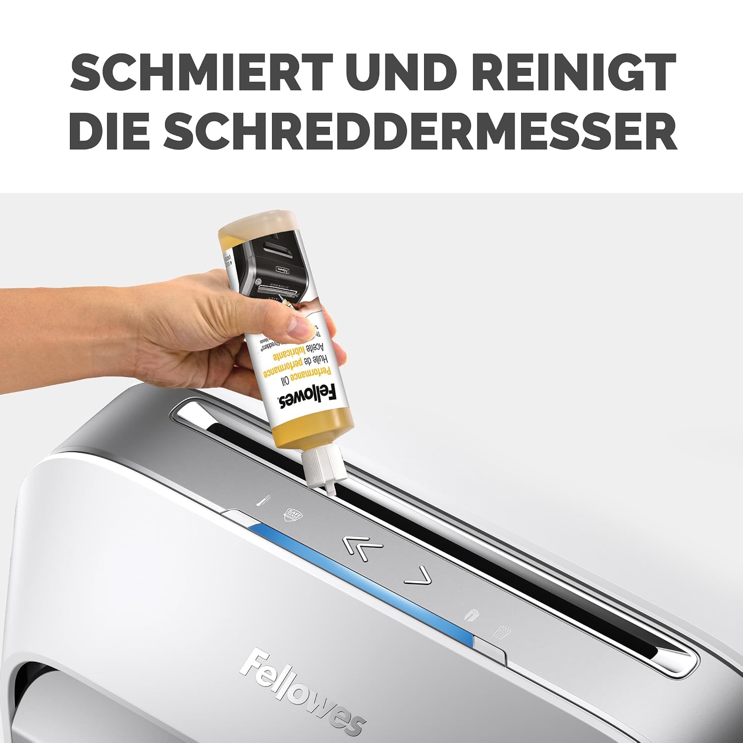 Thumbnail 2 de Fellowes Aktenvernichter-Öl – 120 ml zur Pflege von Cross-Cut und Mikroschnitt-Aktenvernichtern