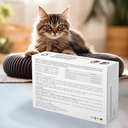 Detalle de Suprapet Relax Calmante per Cani e Gatti 30 compresse: rilassante naturale con L-Triptofano, vitamine B e estratti vegetali