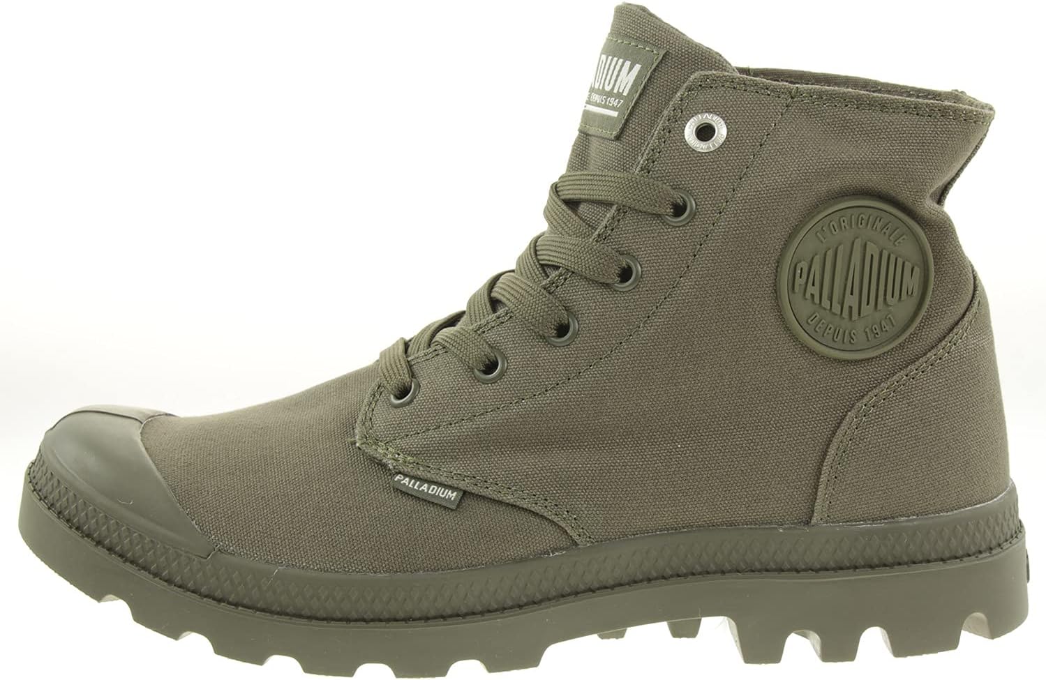 Detalle de Palladium Pampa Hi Mono 73322K76 – Bottes vert olive à lacets