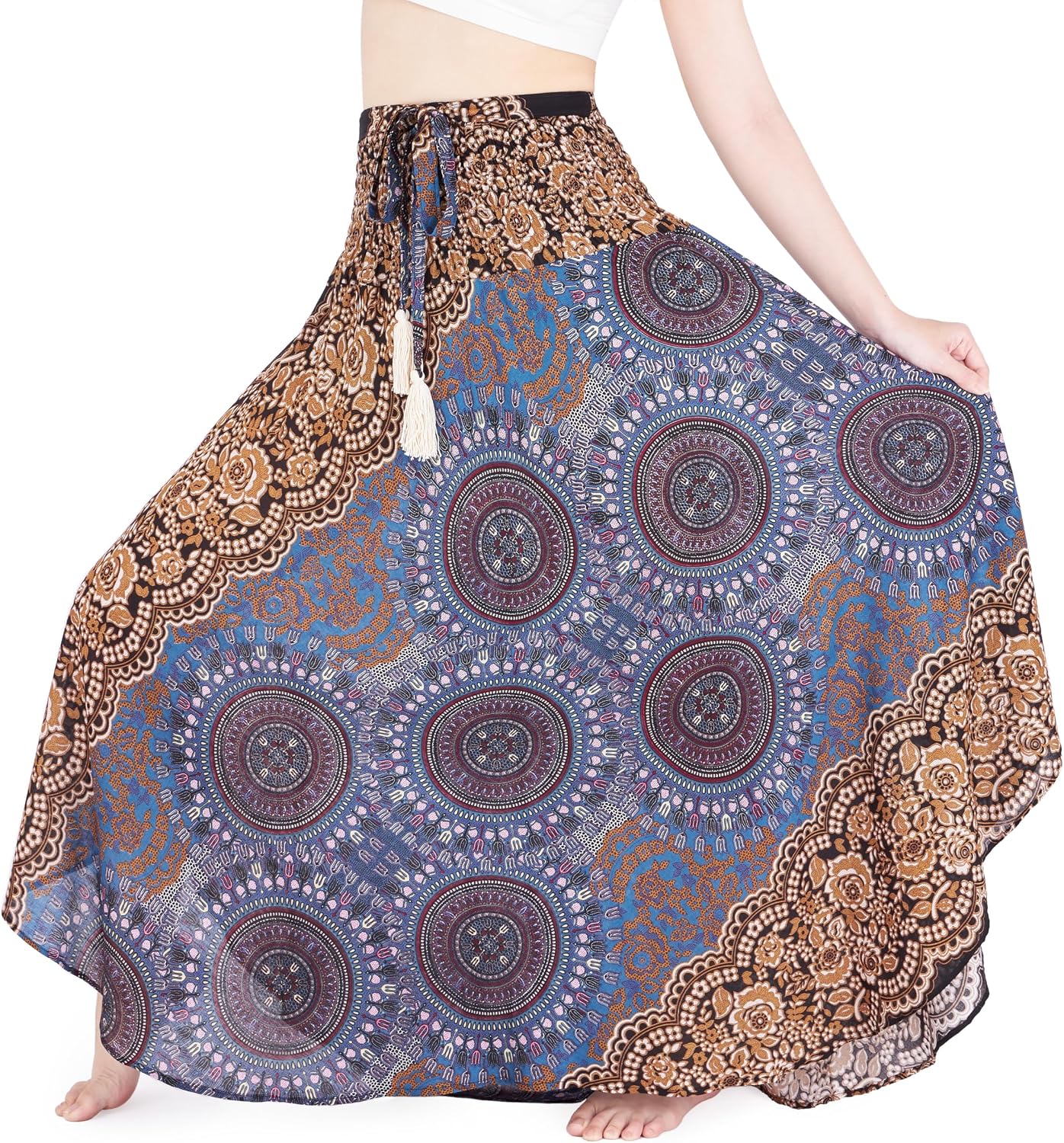 Detalle 2 de Lannaclothesdesign Women's Long Maxi Skirt – Bohemian Gypsy Boho Rayon Knit, 37" or 40