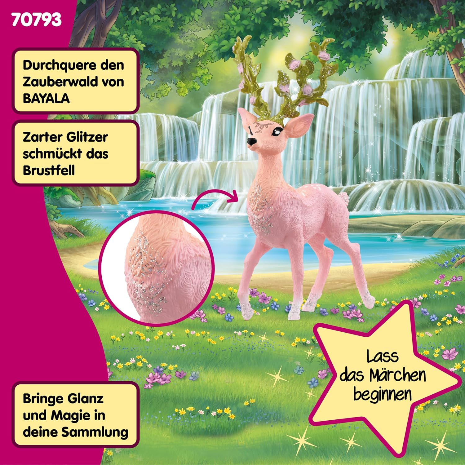 Detalle de Schleich Bayala Magischer Hirsch 70793 (9 x 6 x 14 cm) – detailgetreue Figur ab 5 Jahren