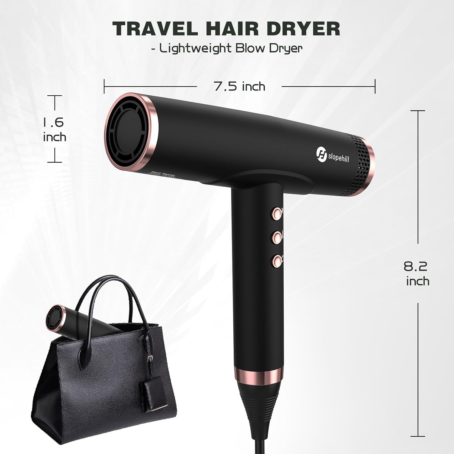 Thumbnail 5 de Slopehill Professional Ionic Hair Dryer with Diffuser — Lightweight, Powerful Travel-Ready Salon Performance