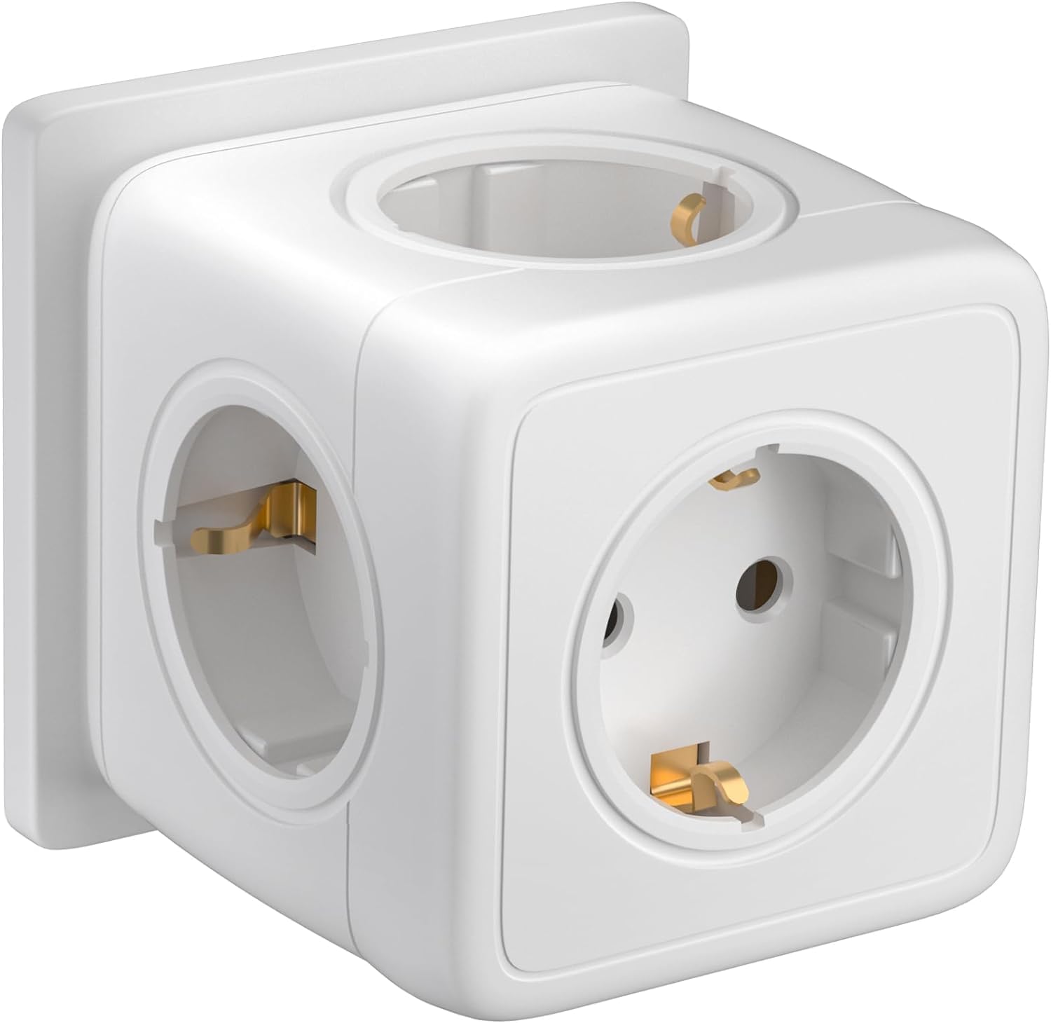 Detalle de ALEMIN E01 5-in-1 stekkerdoos, 3680 W, vijf stopcontacten en kubusvorm