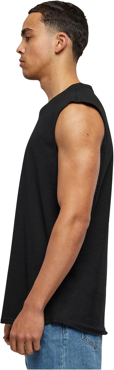 Detalle de Urban Classics Herren Open Edge Sleeveless Tee – Ärmelloses Shirt für Streetwear & Training