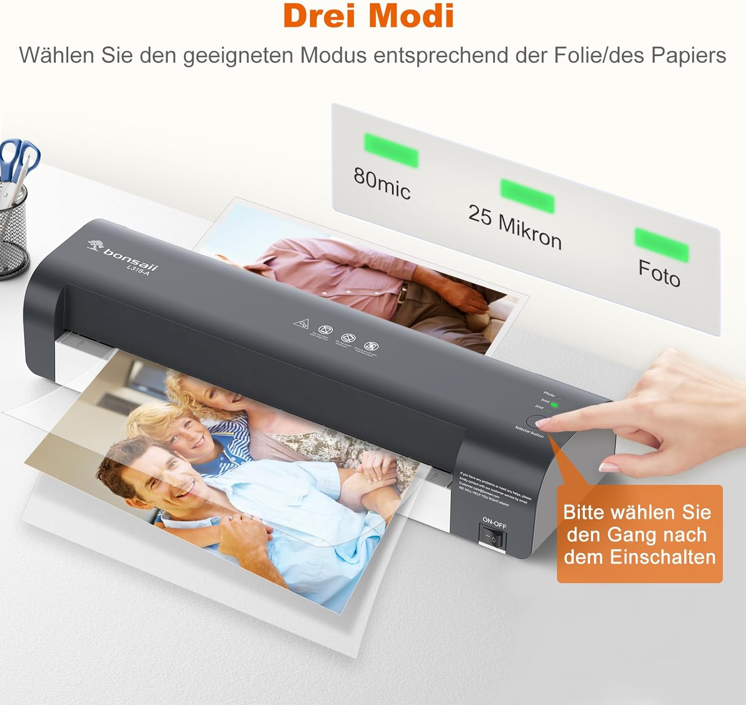 Thumbnail 4 de Bonsaii L318-A Laminiergerät A3 🖨️