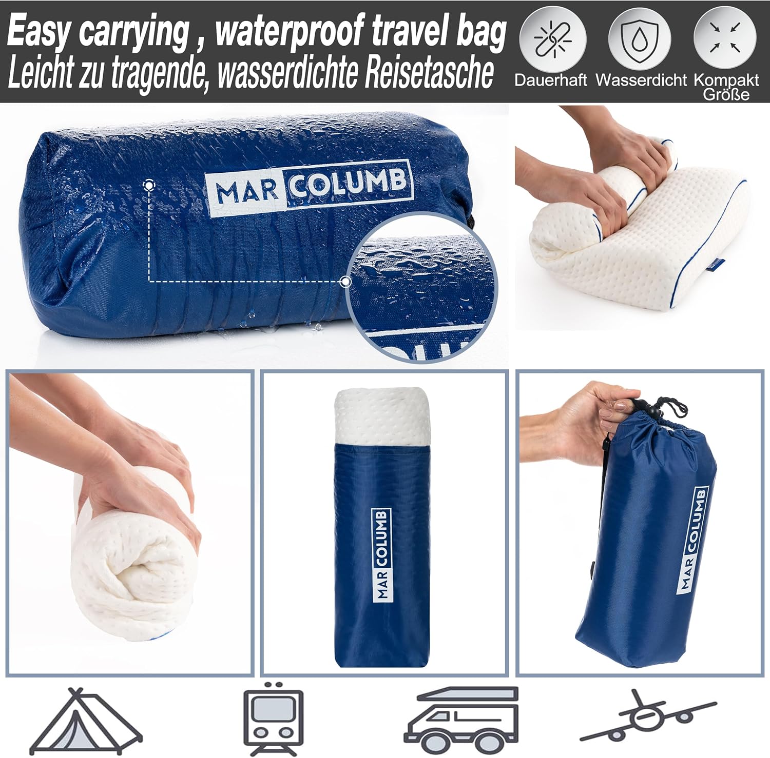 Thumbnail 2 de Marcolumb travel memory foam pillow