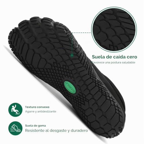 Detalle de SAGUARO Barefoot: Zapatillas Minimalistas con suela antideslizante y puntera amplia