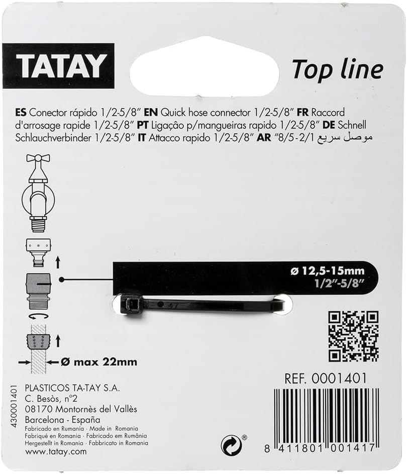 Thumbnail 3 de TATAY 0001402 Connettore rapido 16–22, Blu — kit completo irrorazione per terrazze e piccoli giardini