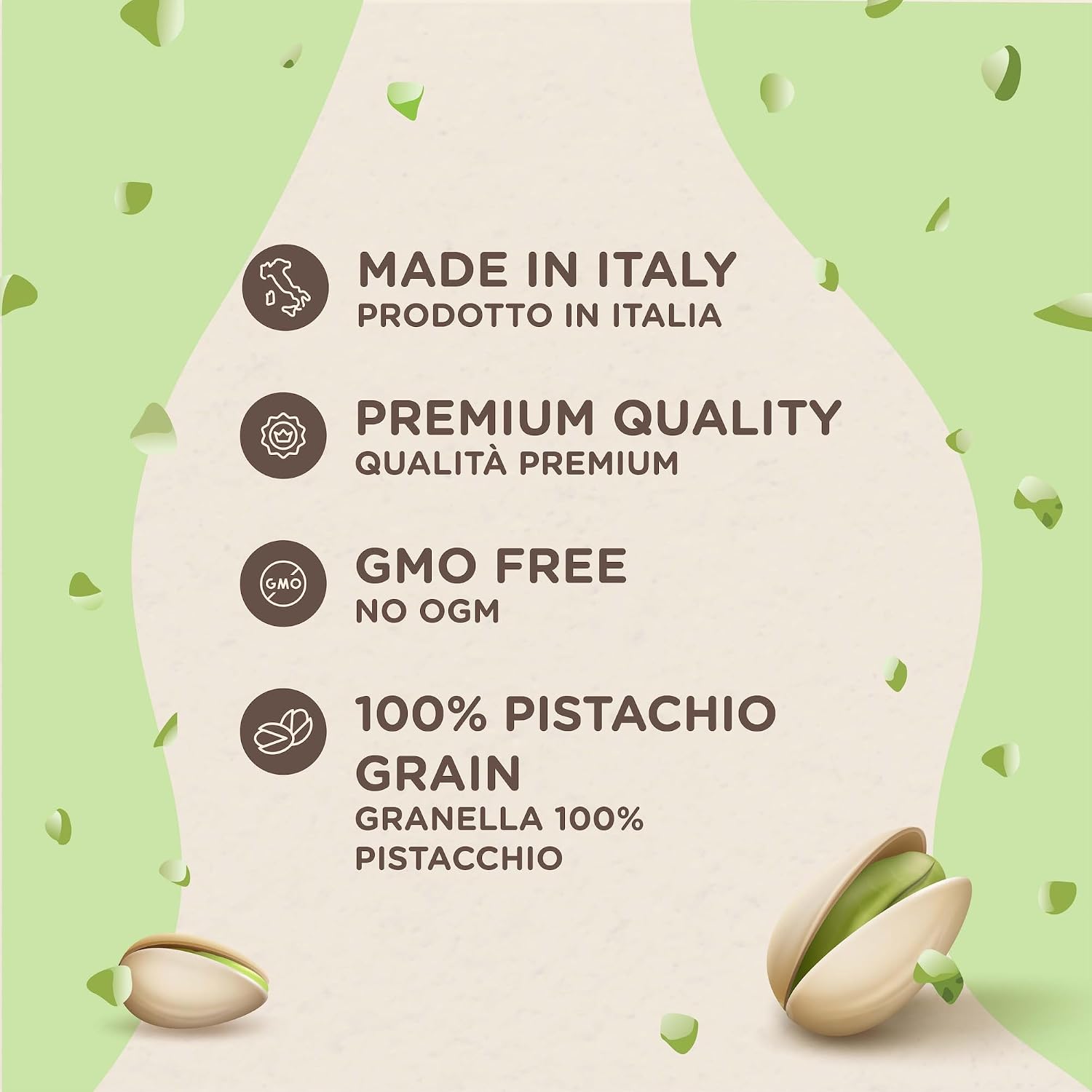 Detalle 2 de EATALIAN by AMZ BETTER Crema de Pistacho Crunchy 500g 🍈