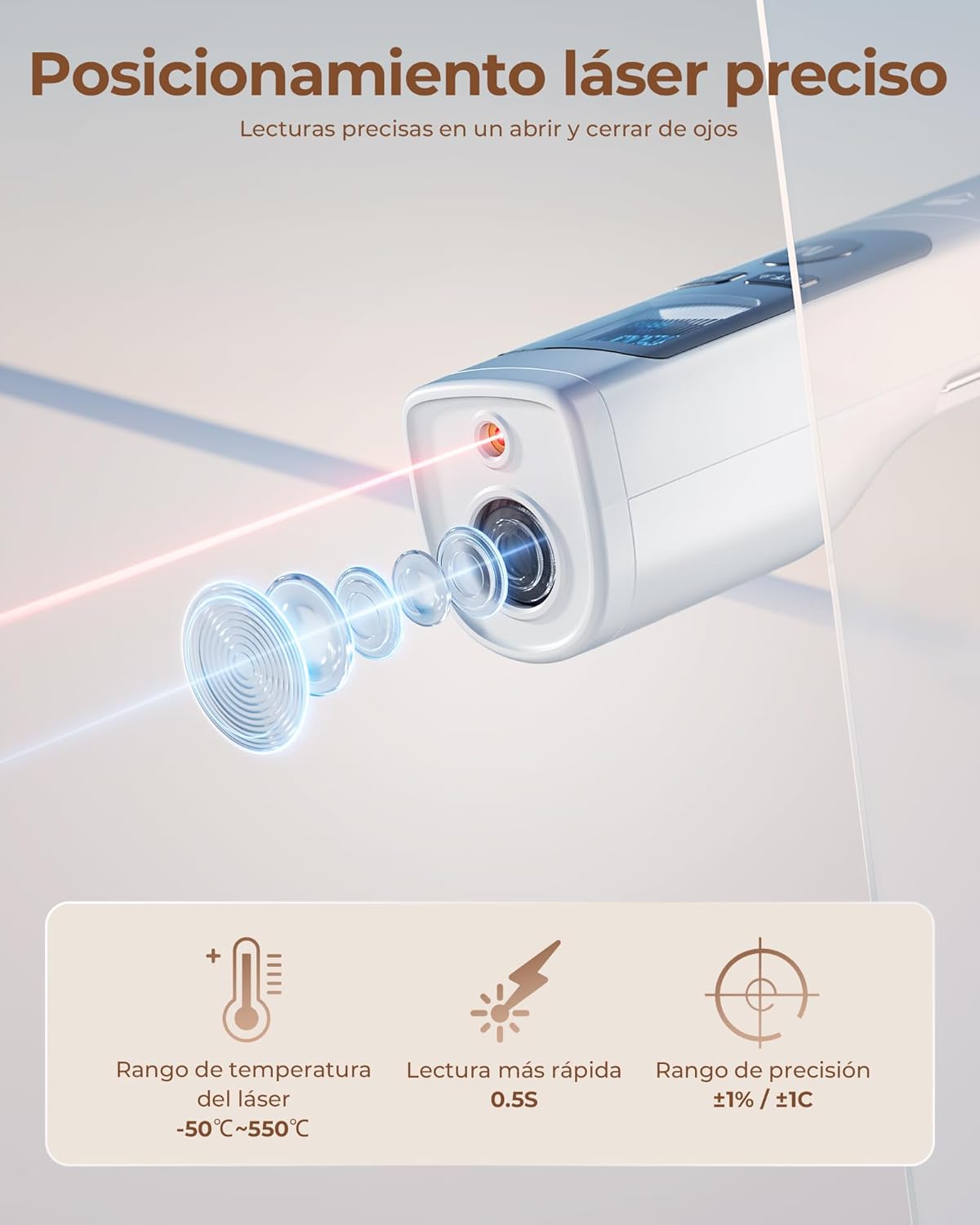 Thumbnail 2 de Termómetro infrarrojo ERICKHILL -50°C a 550°C 🌡