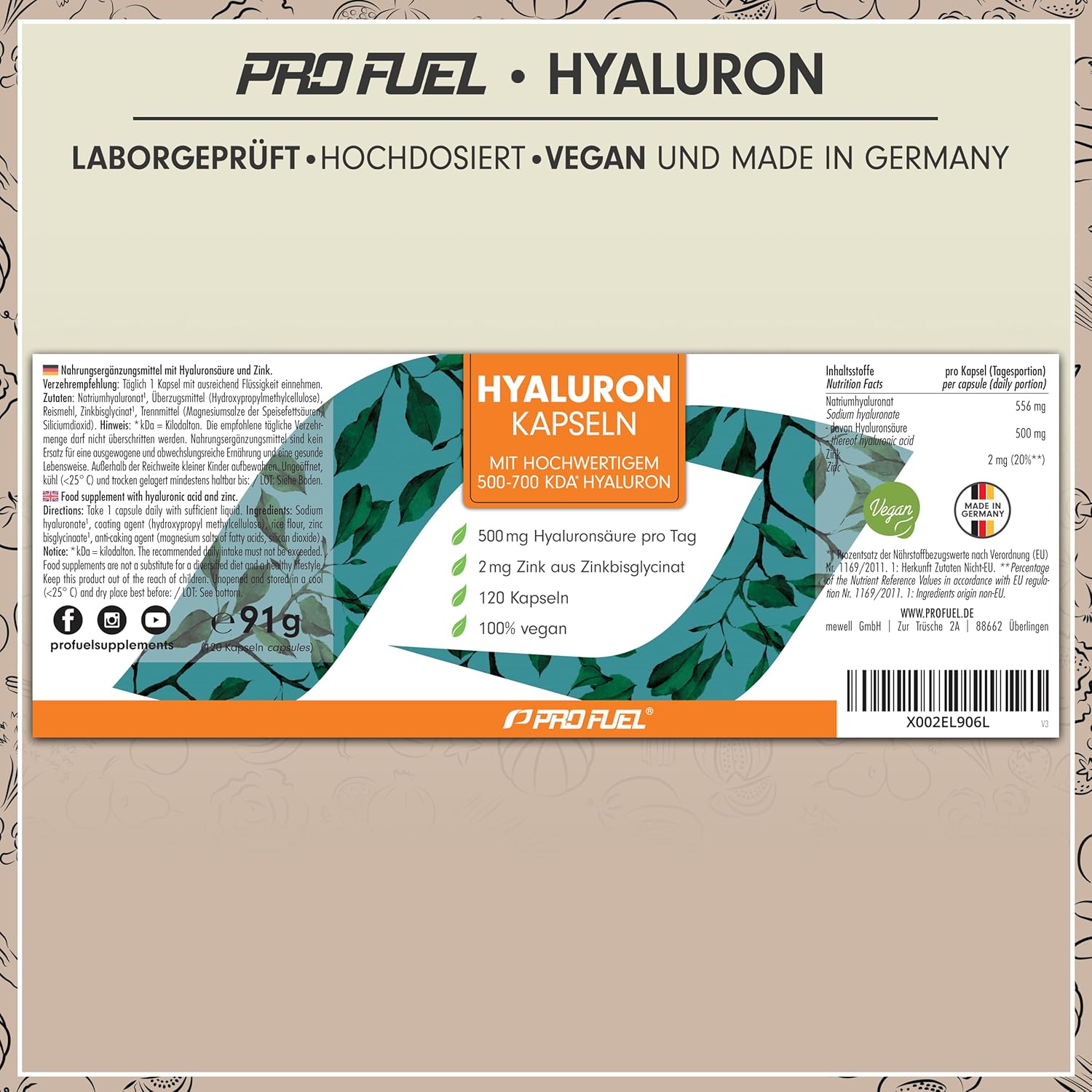 Thumbnail 5 de Hyaluron Kapseln 120x 500 mg täglich
