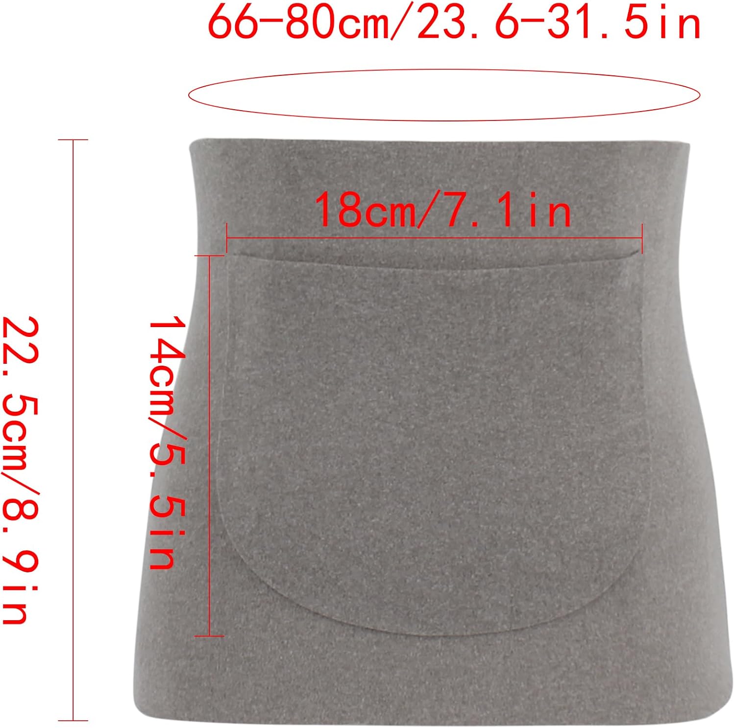 Detalle de MilyaDE Samt Nierenwärmer Rückenwärmer – 2 Wärmepad Taschen, Elastisch, XL