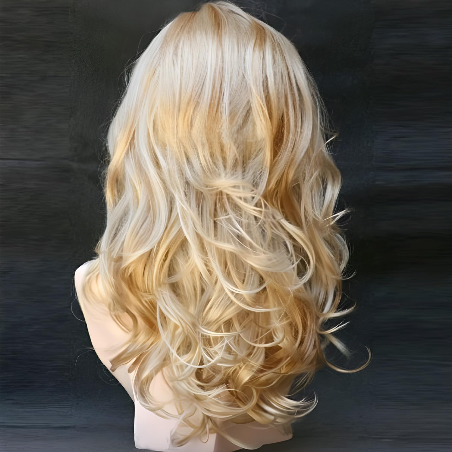 Thumbnail 4 de RightOn WIG205-DV 22-Inch Brown Mix Blonde Wig with Long Curls and Bangs
