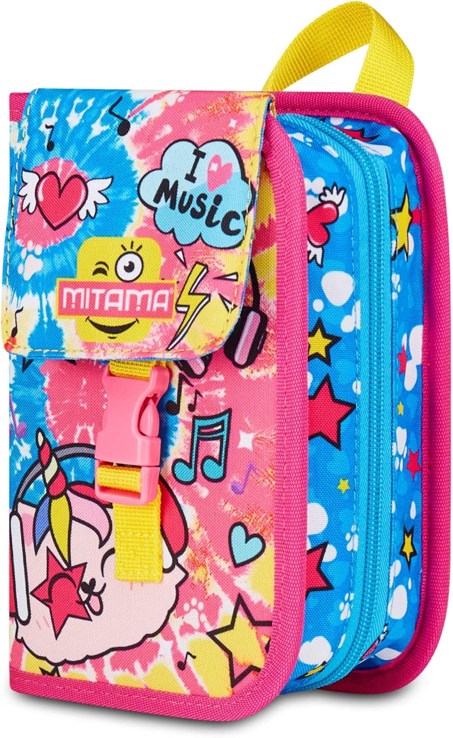 Thumbnail 2 de Mitama Trousse Scolaire 4 Fermetures Éclair Fuchsia – Triple Compartiment avec Stylets et Crayons pour École Primaire