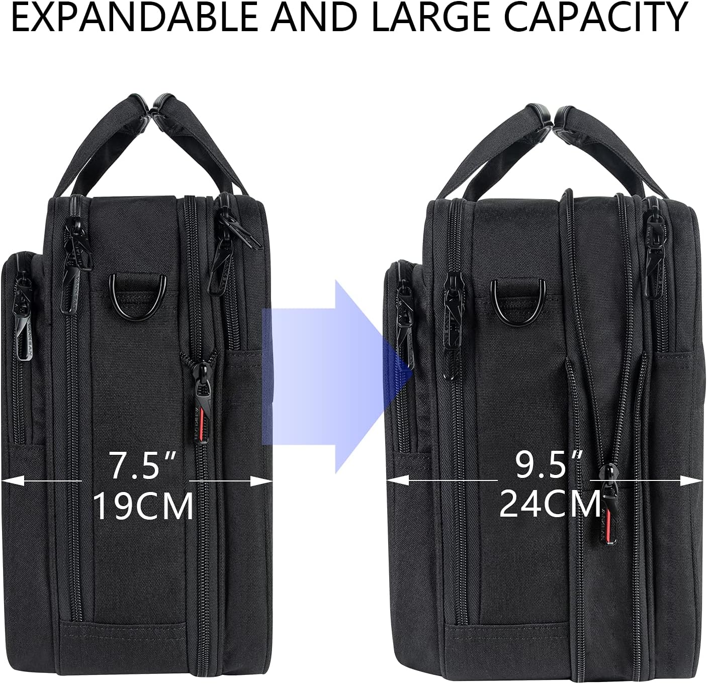 Detalle 2 de VANKEAN Laptop Bag Premium Briefcase – 17,3 Zoll, wasserdicht, expandierbar