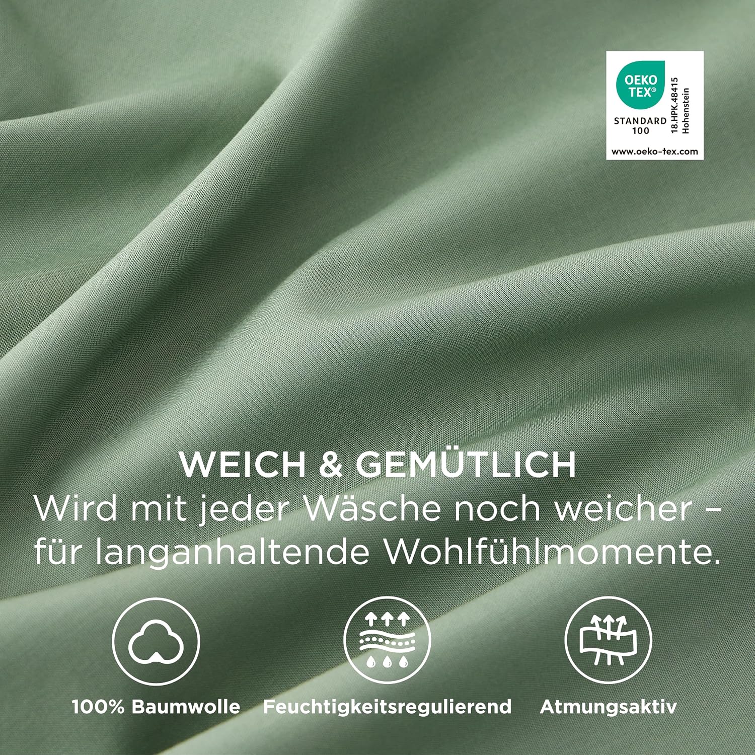 Detalle 2 de BEDSURE Kissenbezug 40x80 2er Set