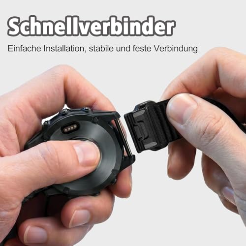 Detalle de Gugobit 26mm Nylonarmband für Garmin Fenix 8 (51mm) und verwandte Modelle