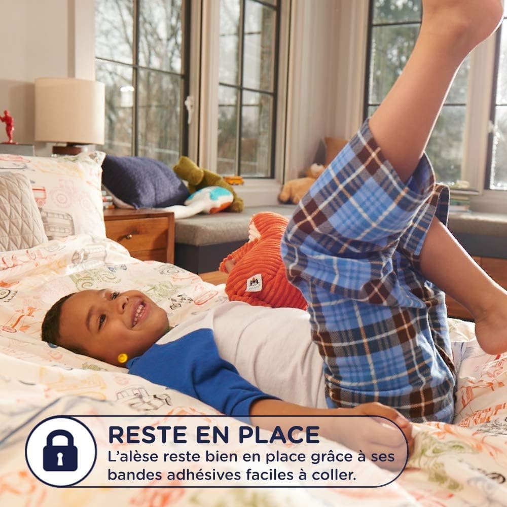 Detalle 2 de HUGGIES DryNites – 4 paquets de 7 alèses absorbantes jetables pour lit enfant (28 unités, 88x78 cm)