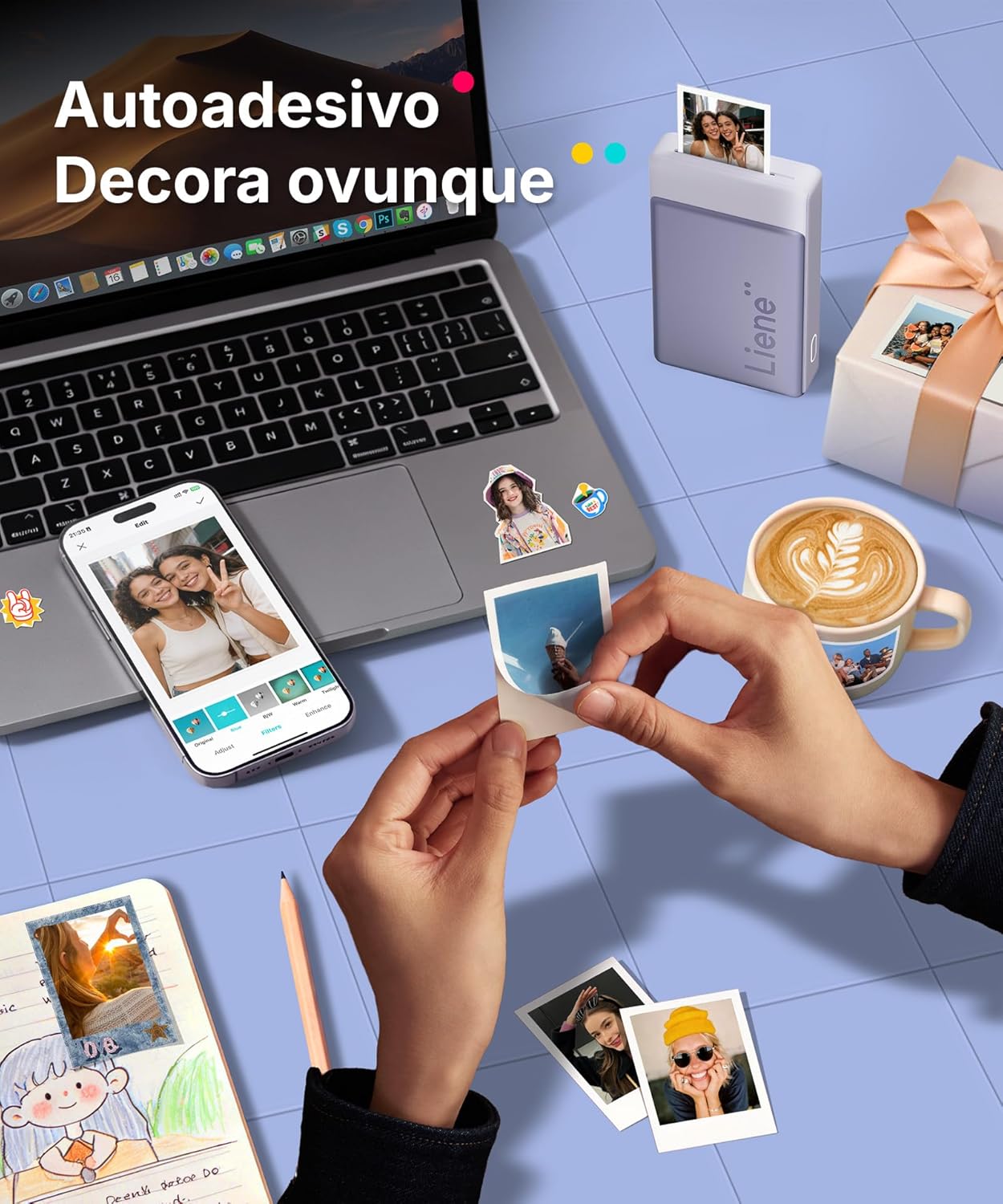 Thumbnail 3 de Liene Pearl N200 Pro Kit di Ricarica Originale: 50 Fogli Adesivi e 5 Nastri per Sublimazione 4PASS