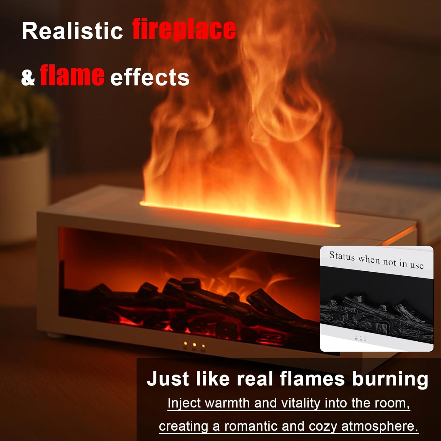 Detalle 2 de Holwim Fireplace Essential Oil Diffuser