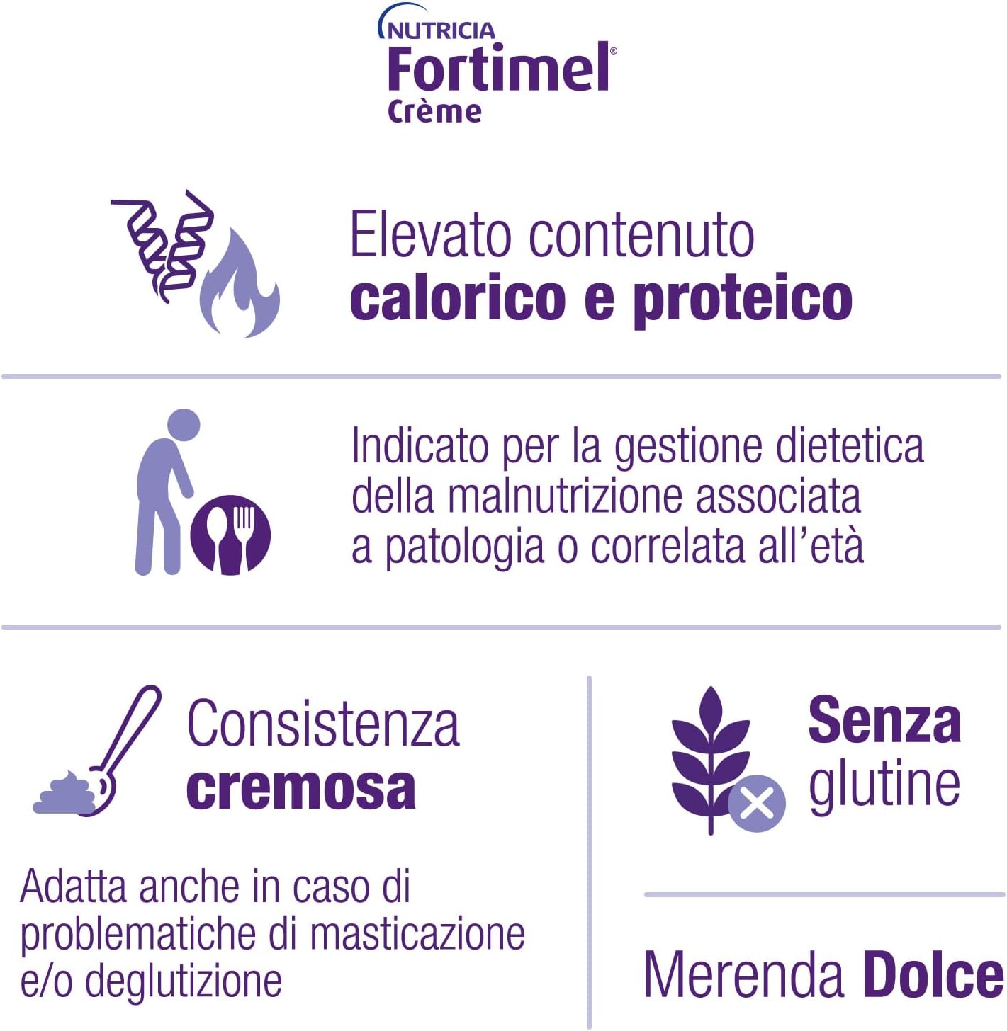 Thumbnail 2 de NUTRICIA Fortimel Creme (4x125 ml) – supplemento nutrizionale cremoso per malnutrizione e difficoltà di deglutizione