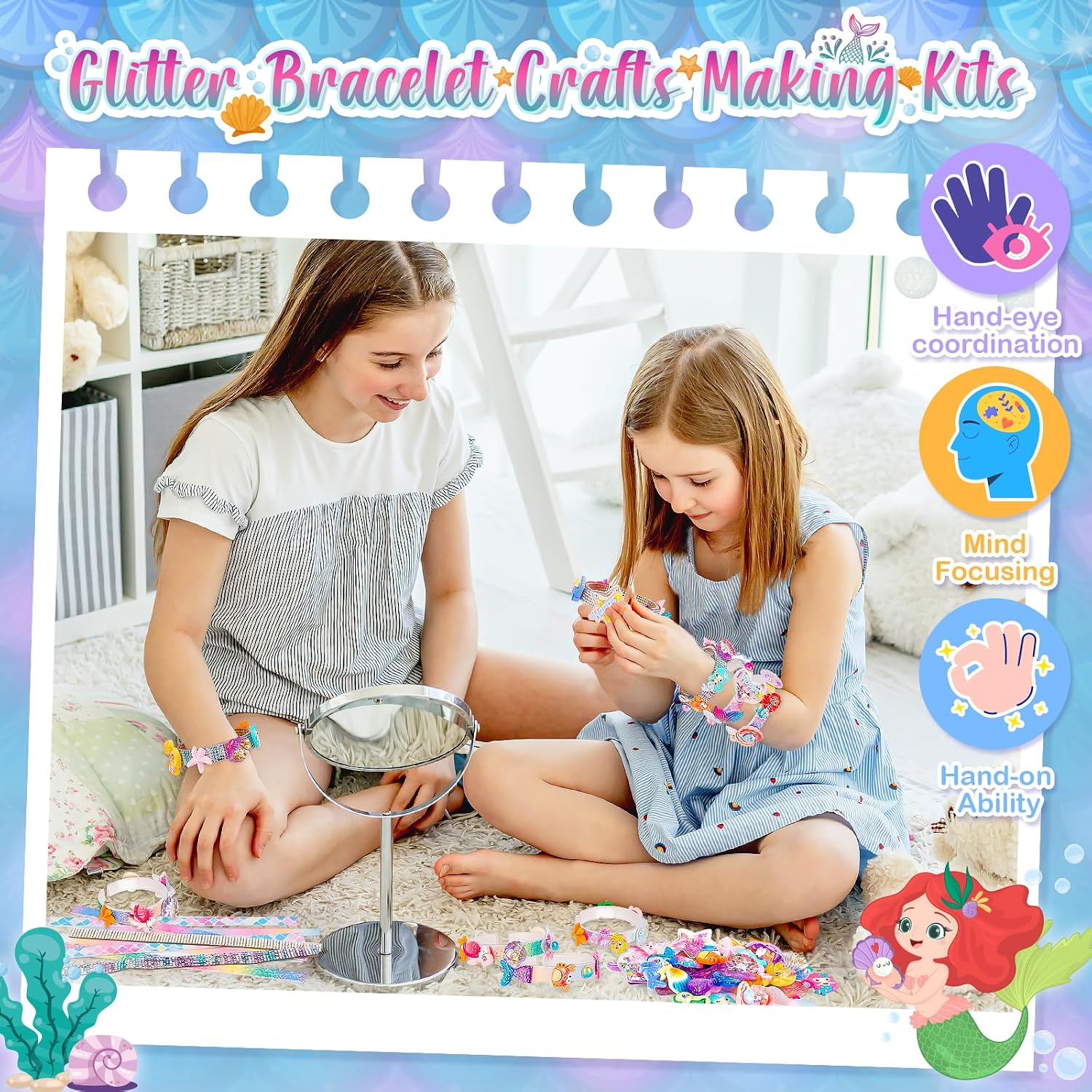 Detalle de Eichhoo Mermaid bracelet kit for kids 64 dots