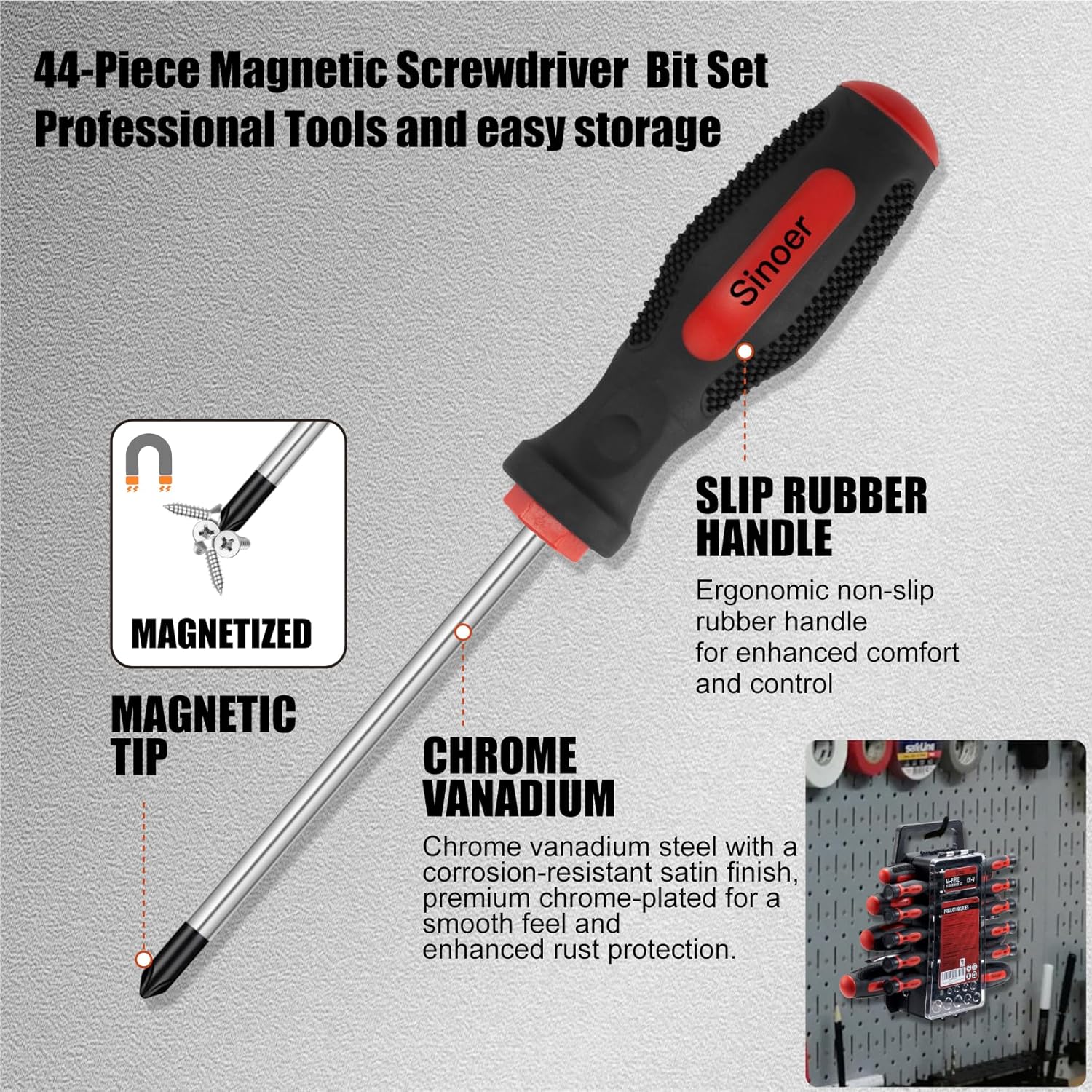 Thumbnail 3 de Juego de destornilladores magnéticos 44 piezas