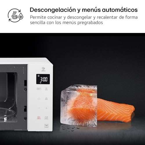 Detalle de LG MH6535GDH Forno Microonde Smart Inverter con Grill al Quarzo, 25 L, 1000 W – Bianco