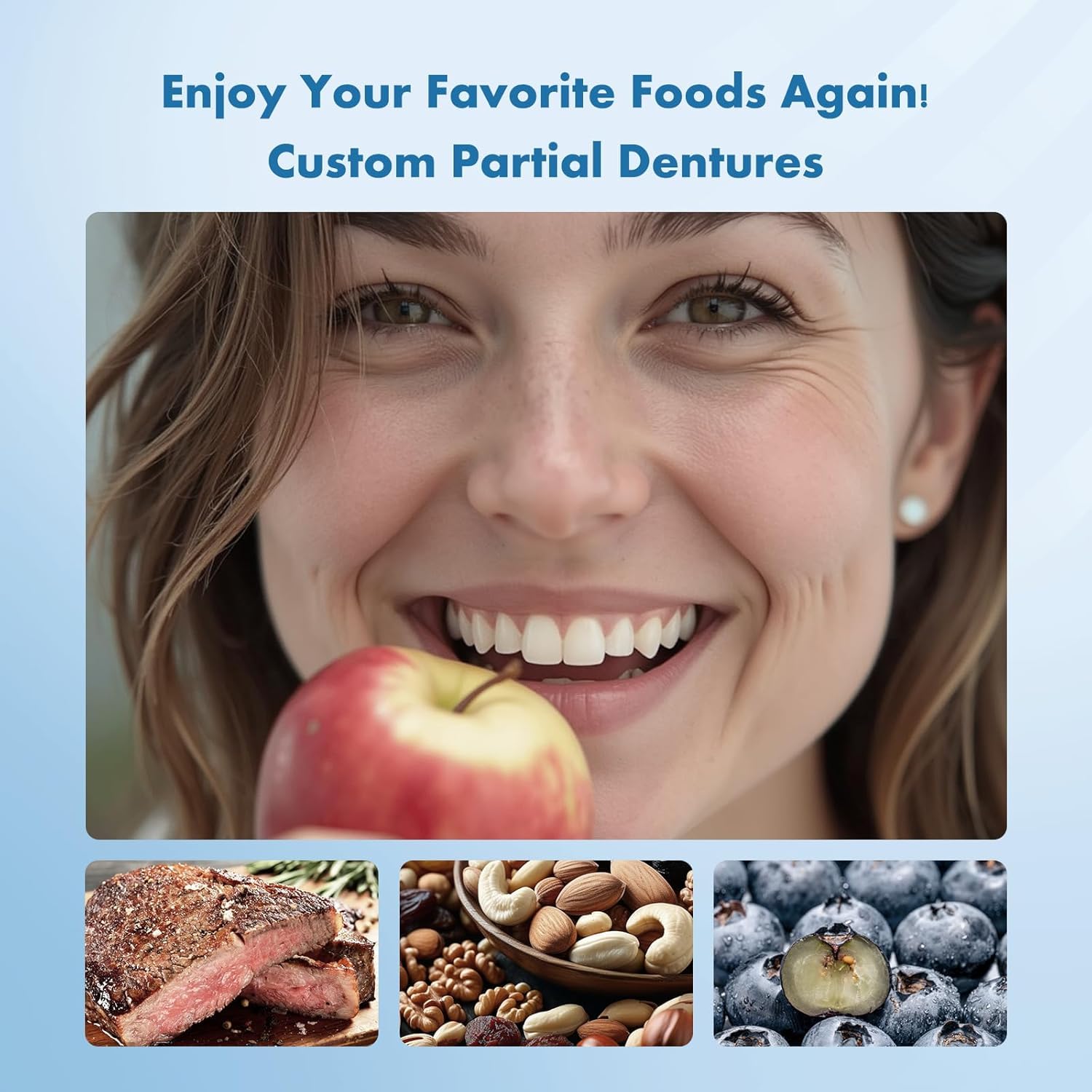 Thumbnail 4 de Custom Removable Dentures Set for Tooth Replacement (2 Teeth) — Personalized Partial Denture with Storage Case