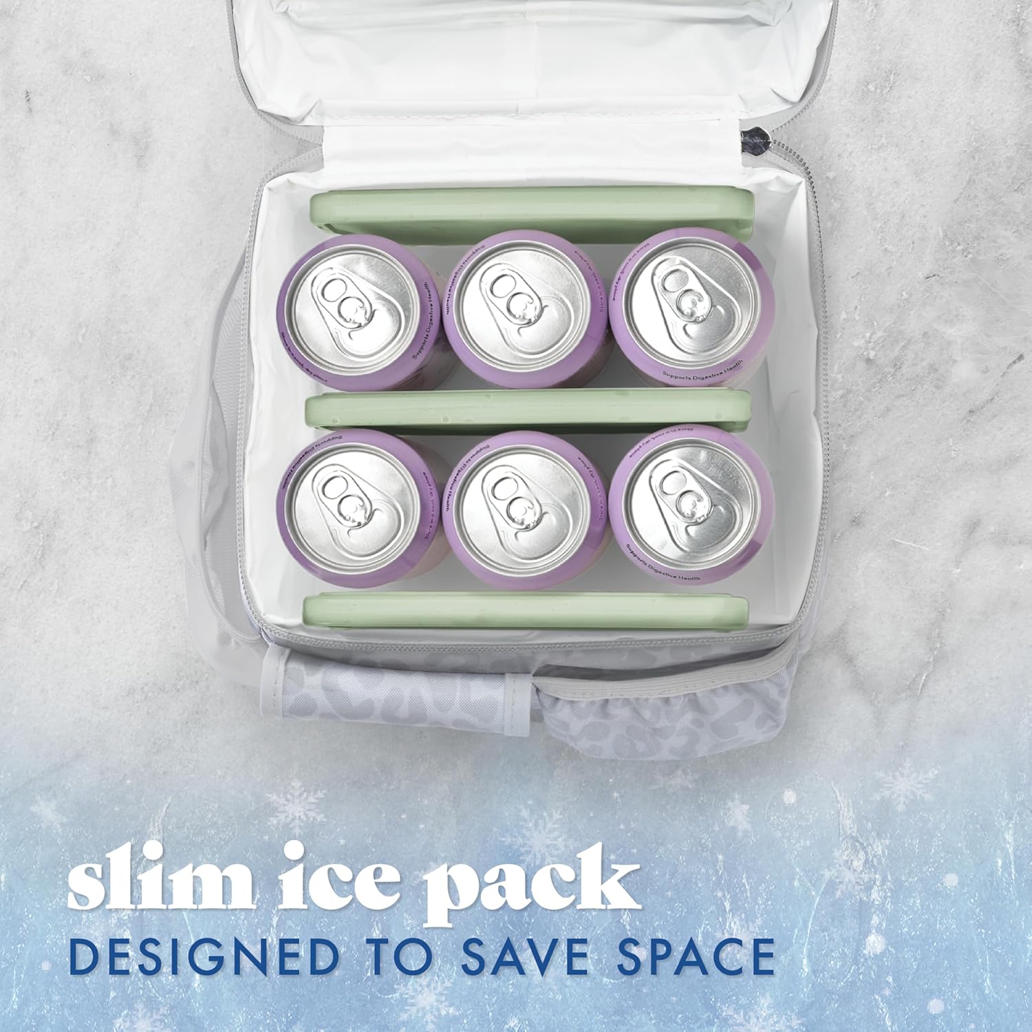 Thumbnail 6 de Fit & Fresh Cool Coolers XL Slim Ice Packs (4-Pack), Quick Freeze Reusable Lunch Cooler Ice Packs, Sage
