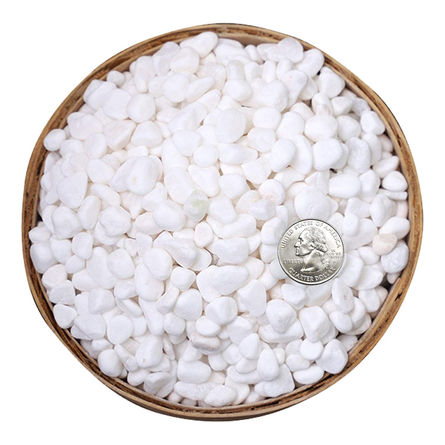 Detalle de Hisredsun Weiße Dekosteine – Natürliche Kiessteine 0,6–0,9 cm, 1,8 kg