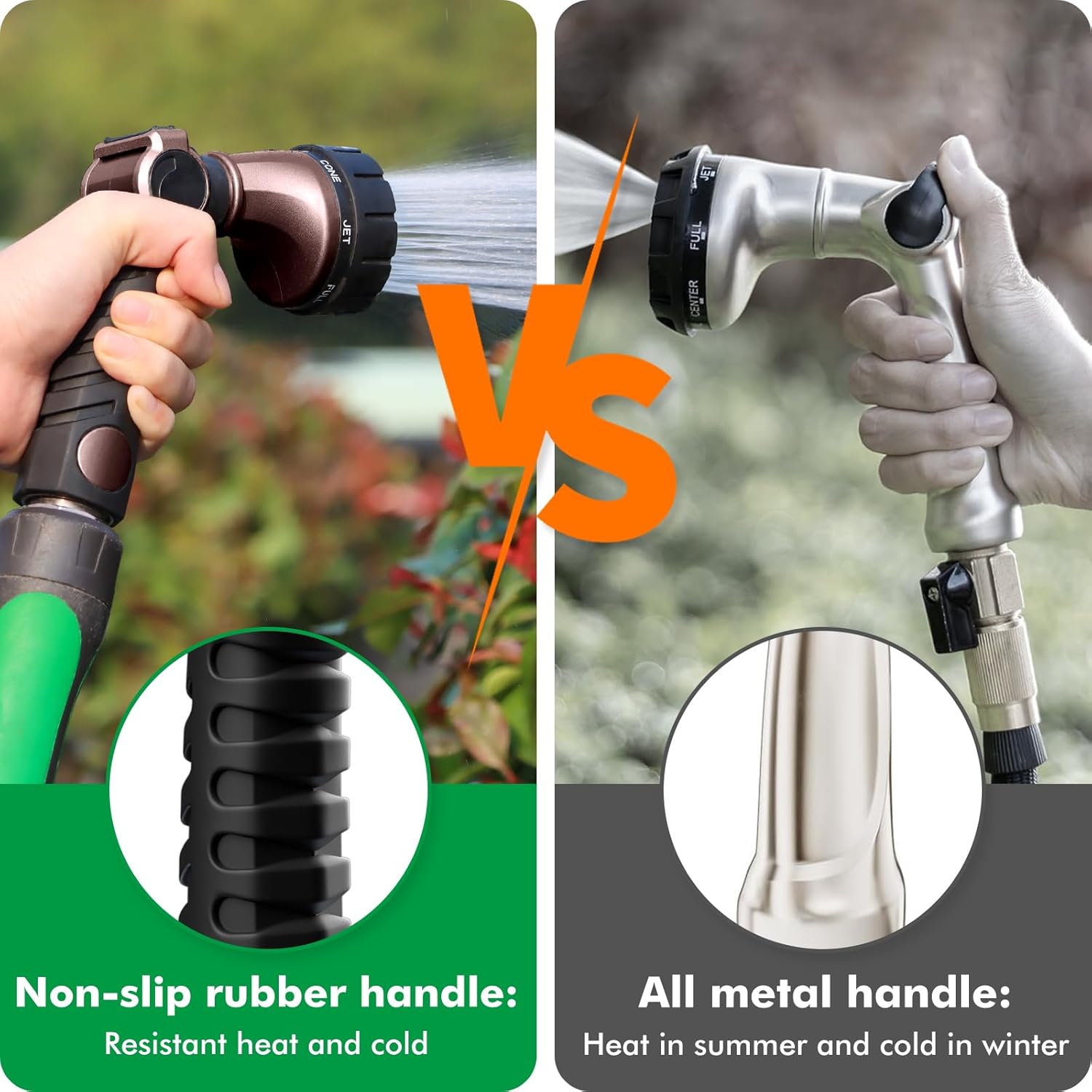 Thumbnail 5 de RESTMO Garden Hose Pipe Spray Gun: Heavy-Duty 7-Pattern Nozzle in Brown