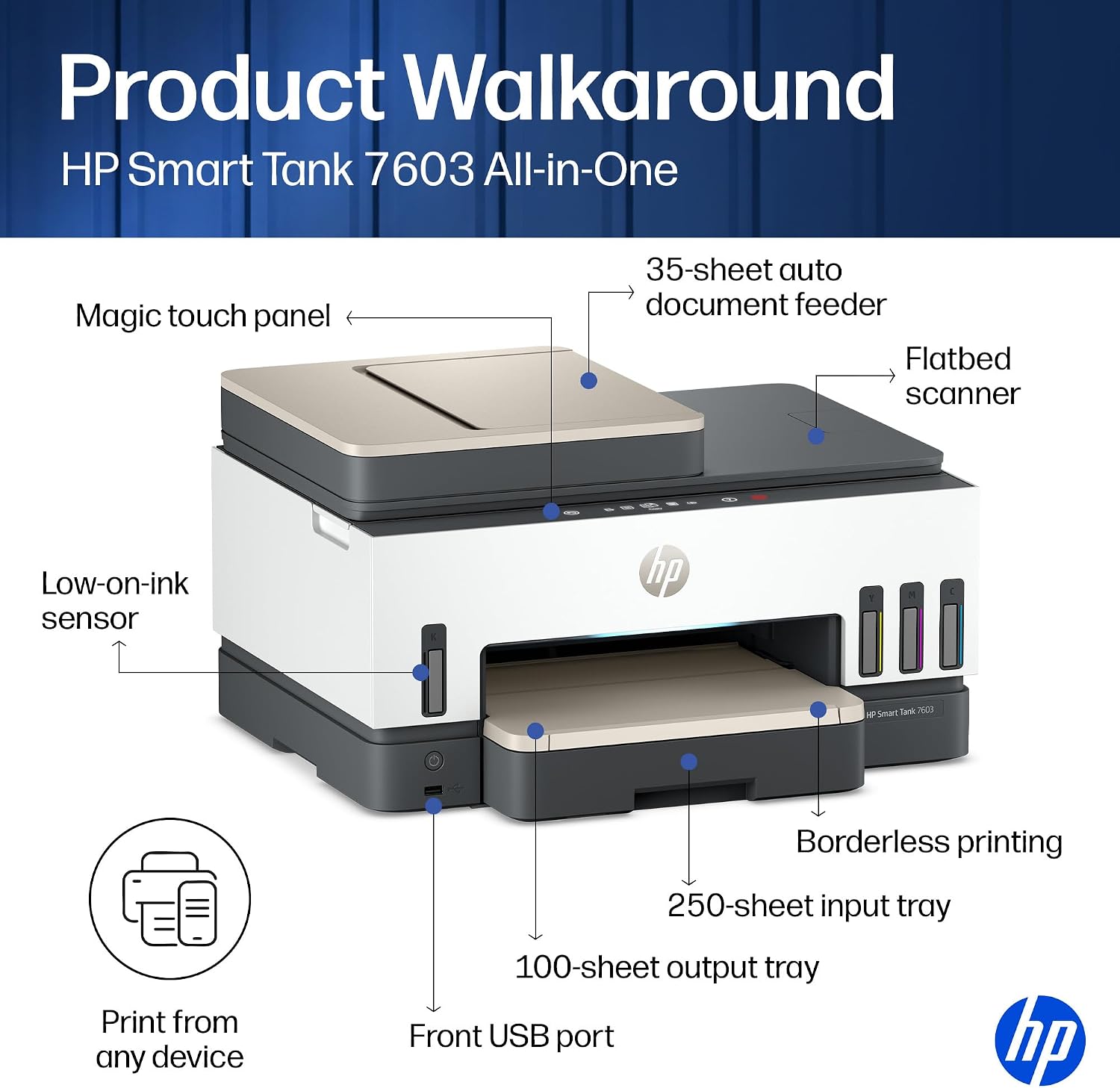 Detalle 2 de HP Smart Tank 7603 All-in-One Printer